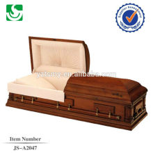 Professional plain American style wooden casket